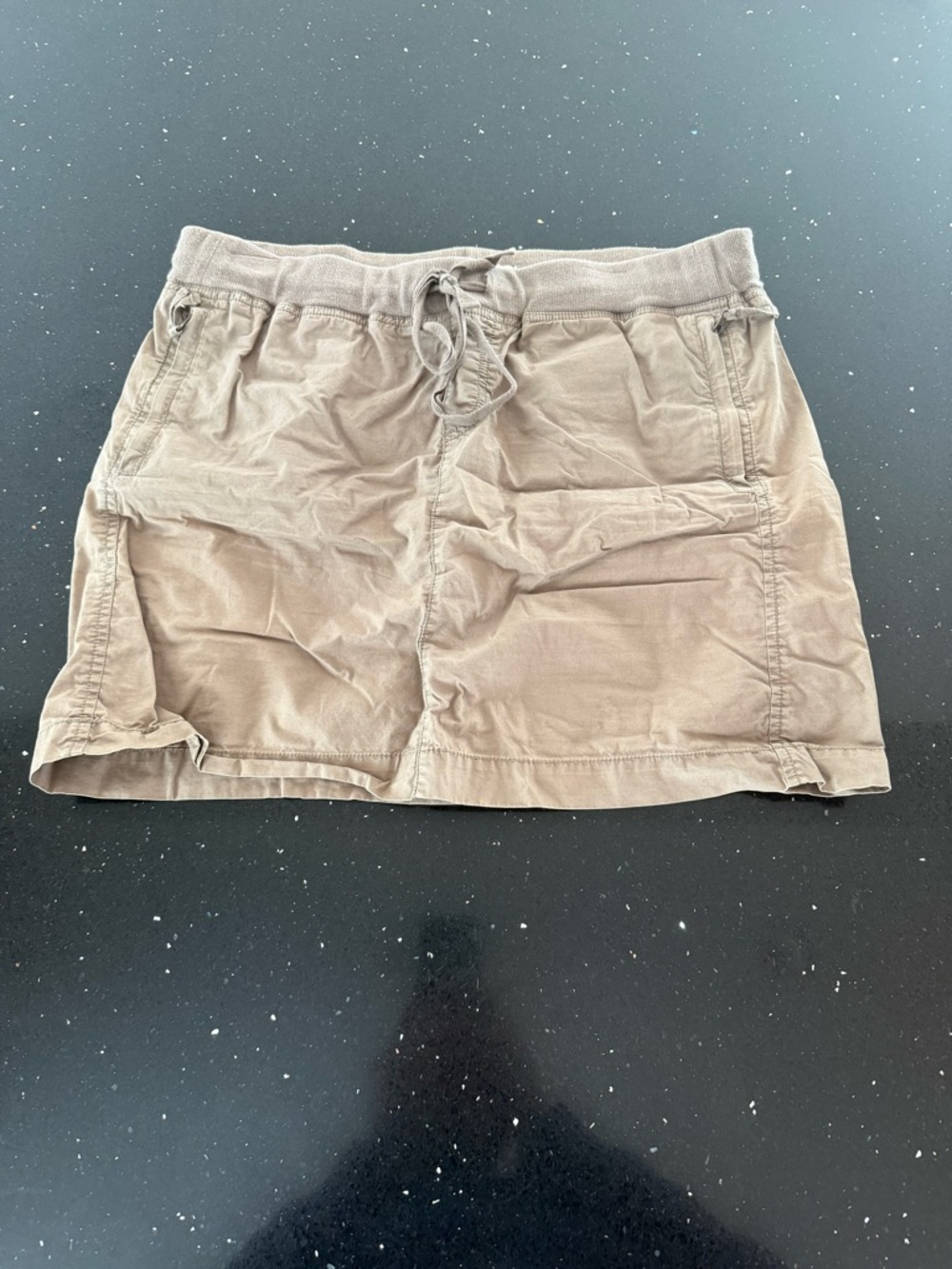 LOFT Casual Drawstring Mini Skirt in Brown - Picture 2 of 6